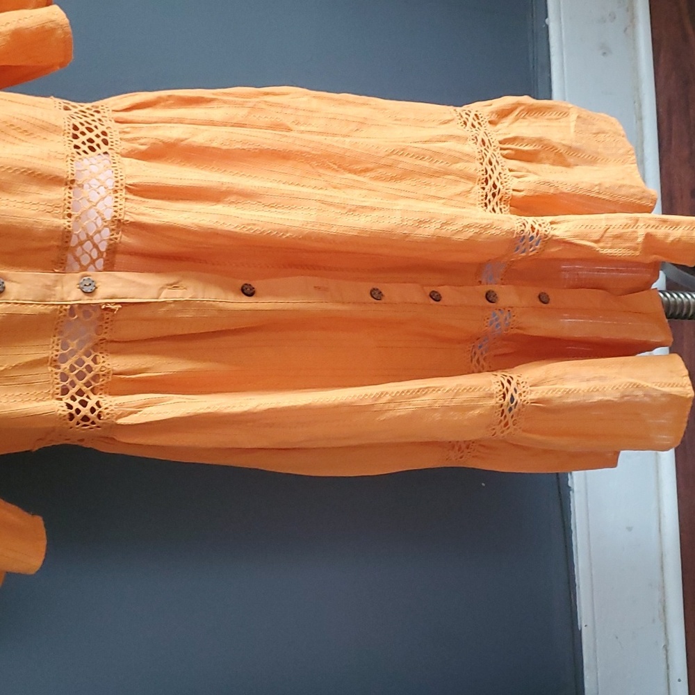 Knox Rose woman's orange buttondown dress size M - Picture 4 of 14